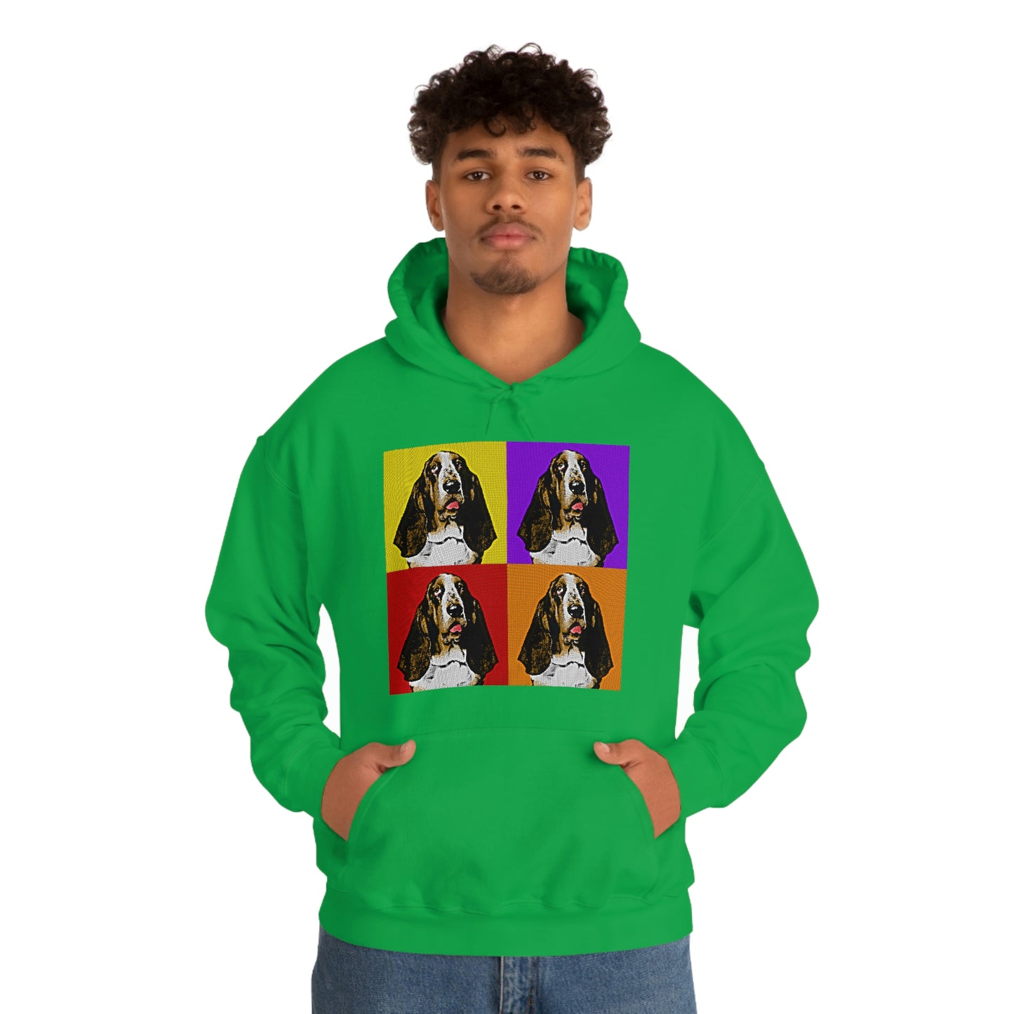 Basset Pop Art - Unisex Heavy Blend™ Hooded Sweatshirt