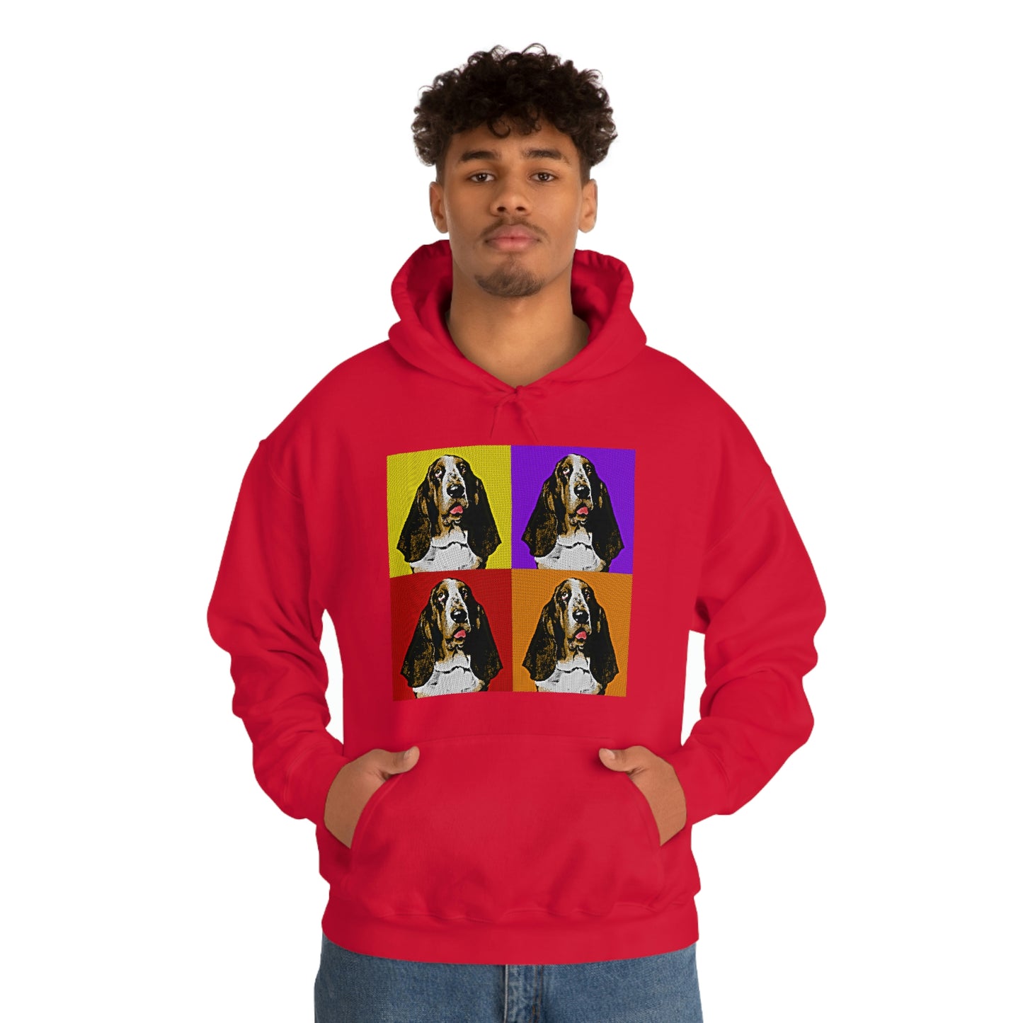 Basset Pop Art - Unisex Heavy Blend™ Hooded Sweatshirt