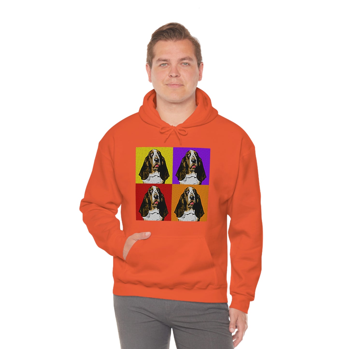 Basset Pop Art - Unisex Heavy Blend™ Hooded Sweatshirt