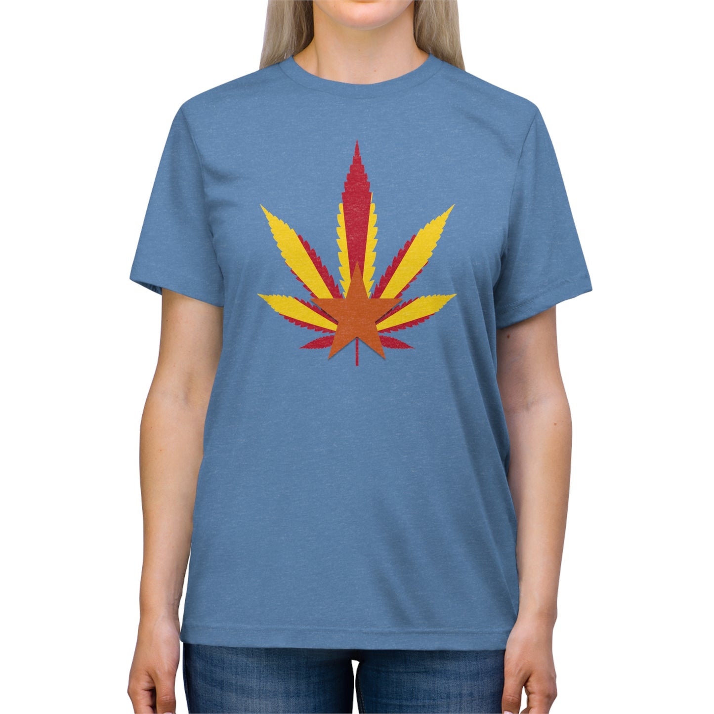 Arizona Cannabis Flag Leaf - Unisex Triblend Tee