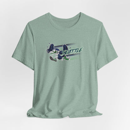 Gas Pump Seahawk (for Seattle fans) - Unisex Jersey Short Sleeve Tee