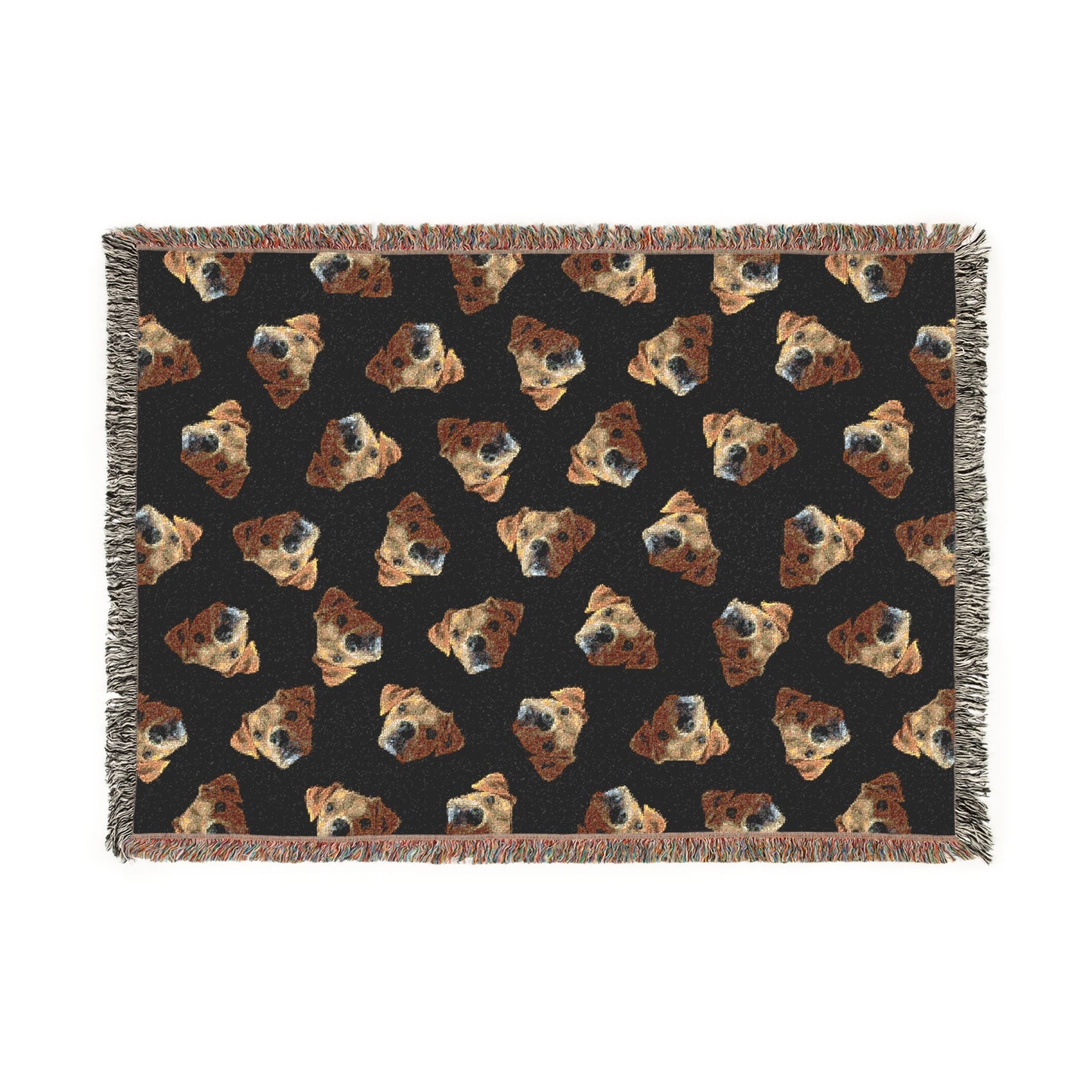 Woven Blanket — Cozy Abstract Heart Pattern Throw for Living Room & Gift