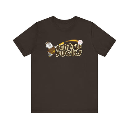 Seattle Sucks! (Padres fan art) - Unisex Jersey Short Sleeve Tee