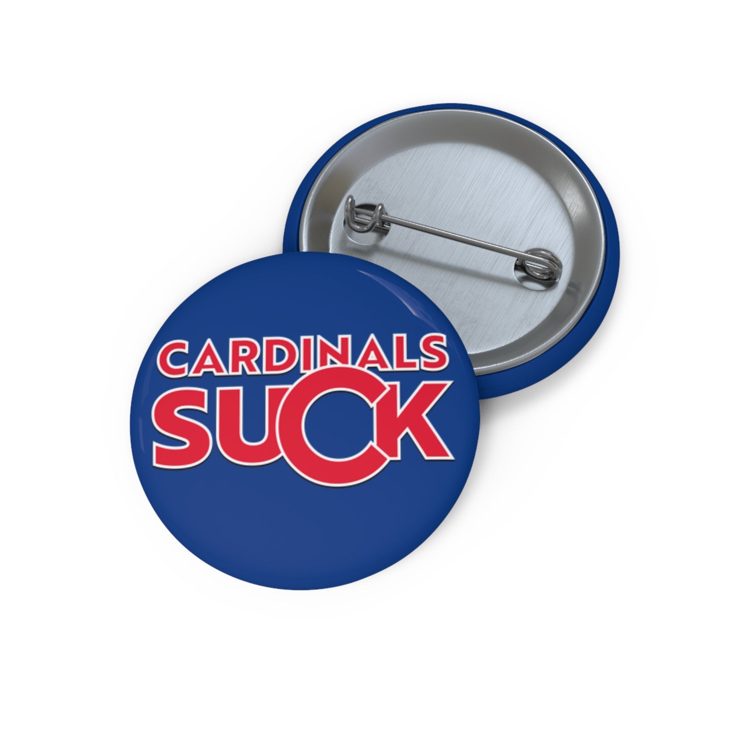Chicago Baseball Fan Pin Button - Cardinals Suck