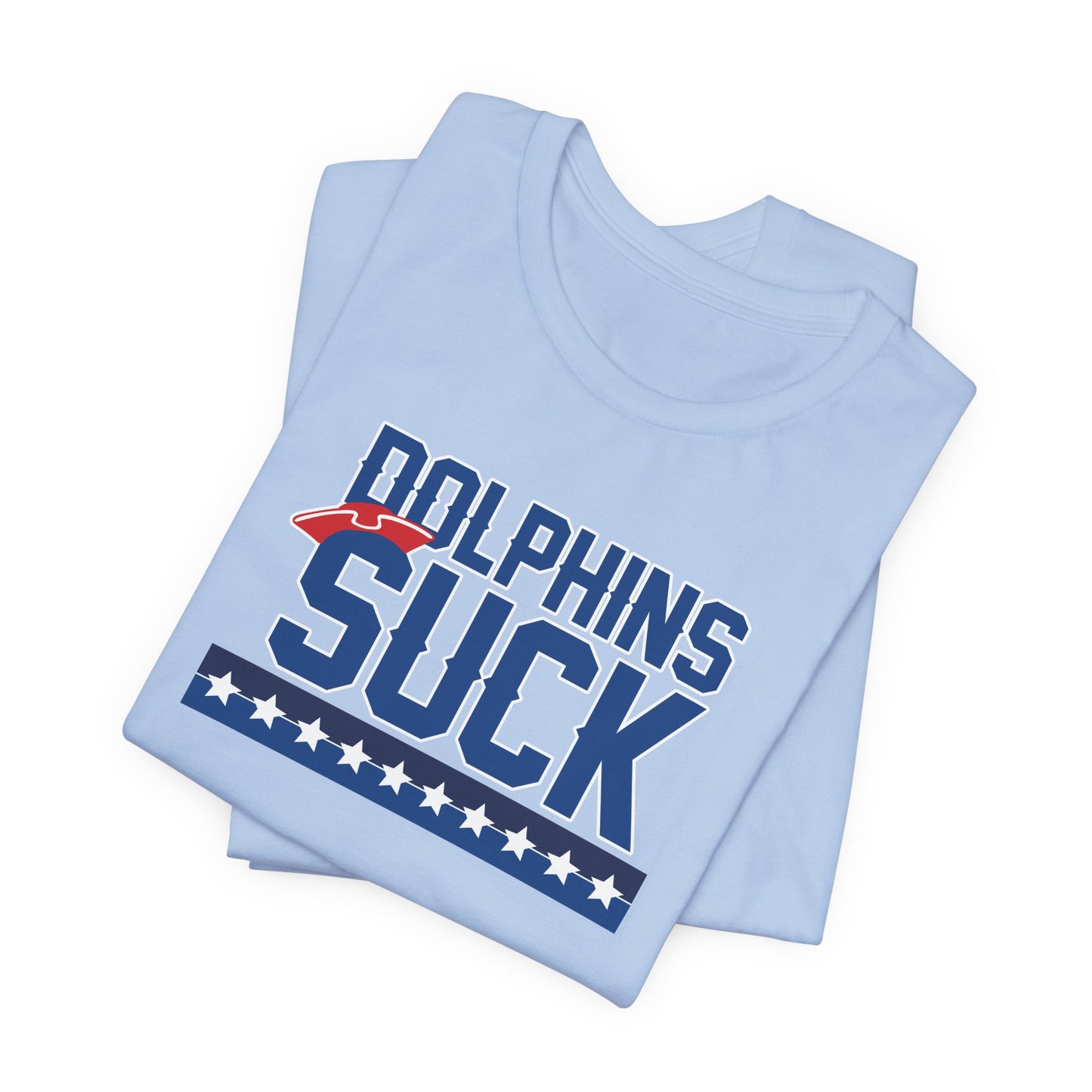 Shiny Mammal Fish Suck (for New England fans) - Unisex Jersey Short Sleeve Tee