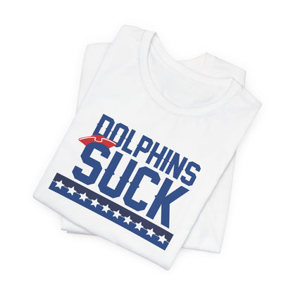 Shiny Mammal Fish Suck (for New England fans) - Unisex Jersey Short Sleeve Tee