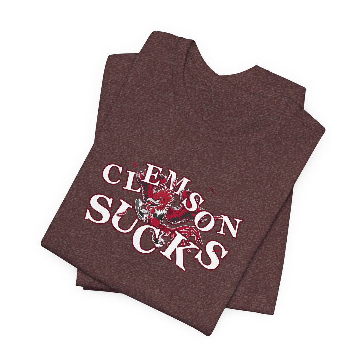 Clemson Sucks (for South Carolina fans) -   Crazy Fighting Rooster T-Shirt