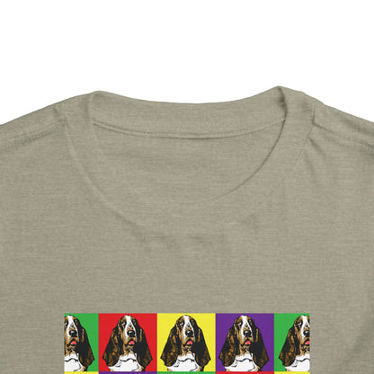 Basset Hound Pop Art - Toddler Tee