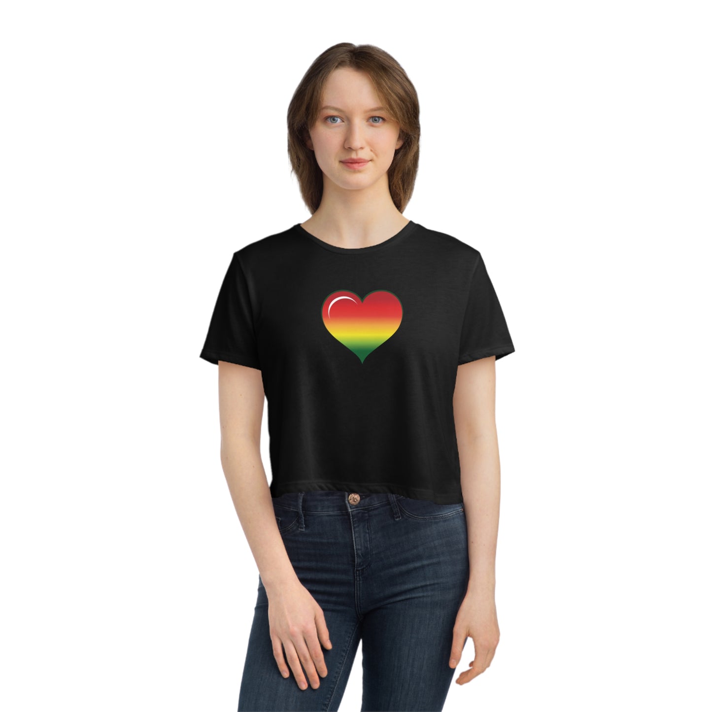 Lifted Love - Women's Flowy Cropped Tee