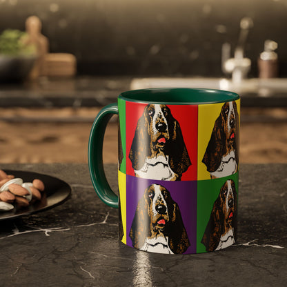 Basset Hound Pop Art - Colorful Coffee Mugs, 11oz