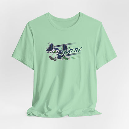 Gas Pump Seahawk (for Seattle fans) - Unisex Jersey Short Sleeve Tee