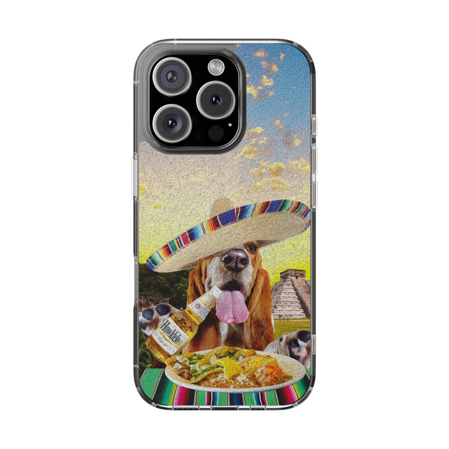 Basset Hound Eating Mexican Cuisine In Mexico - Clear Case