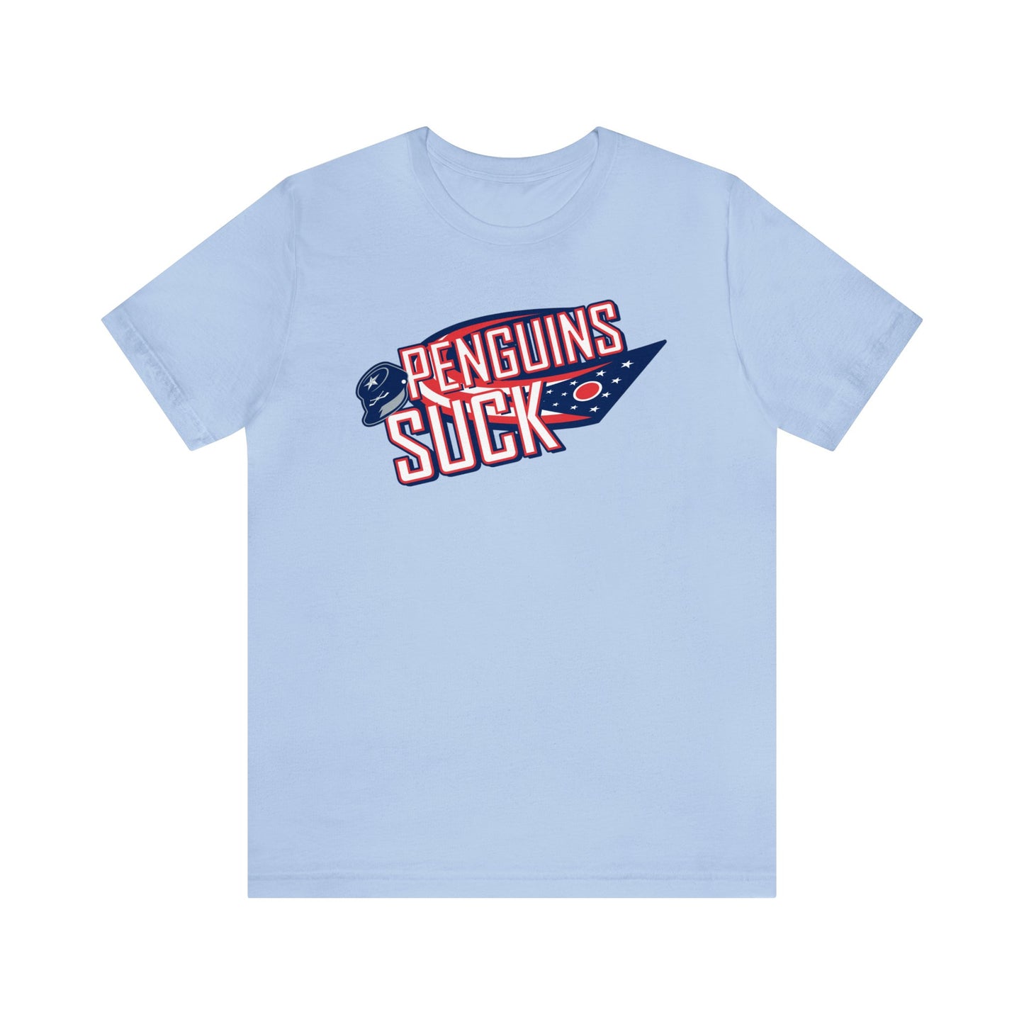 The Penggwins Suck (for Blue Jacket fans) - Unisex Jersey Short Sleeve Tee