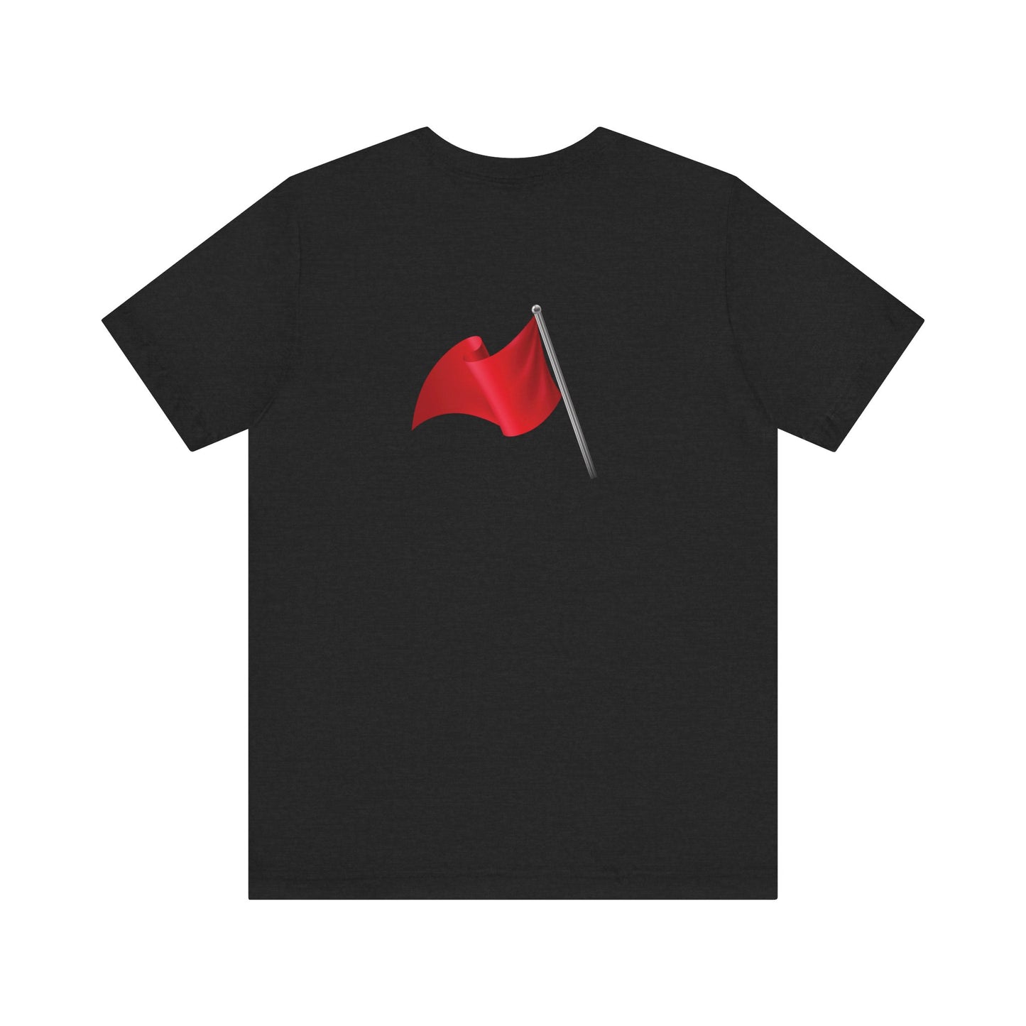 Walking Red Flag (flag front & flag reversed on back)  - Unisex Jersey Short Sleeve Tee