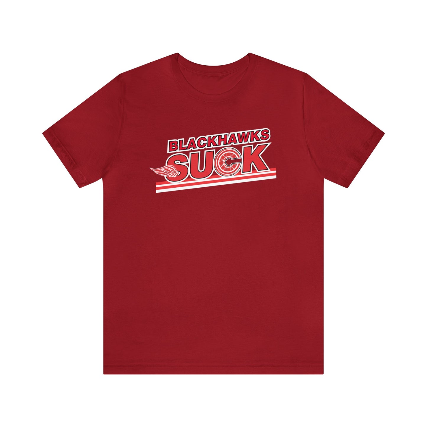 Blacc Howks Suck (for Detroit fans) - Unisex Jersey Short Sleeve Tee