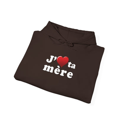 J' ♥ te mère - Unisex Heavy Blend™ Hooded Sweatshirt