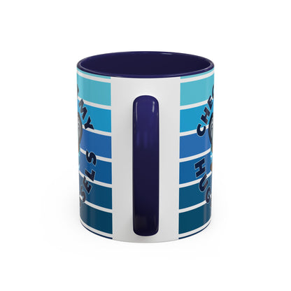 Huge Mussels Happy Sea Otter - Accent Coffee Mug (11, 15oz)