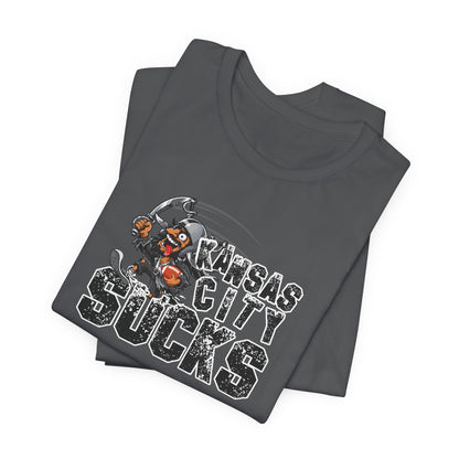 KC Sux (for Las Vegas fans) - Unisex Jersey Short Sleeve Tee