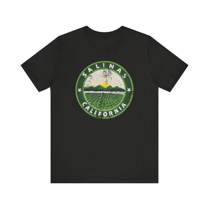 Salinas, California (retro city logo) - Unisex Jersey Short Sleeve Tee