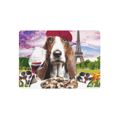 Basset Eating French Food - Metal Art Sign