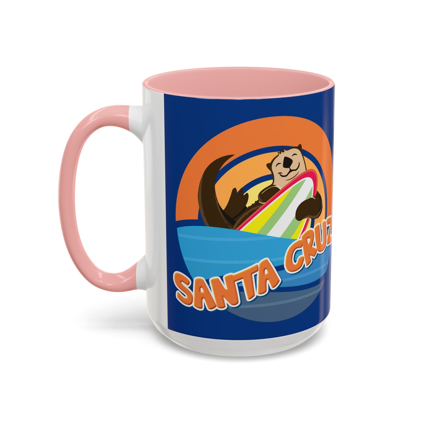 Board Bandit, Santa Cruz, California -  Surfboard Stealing Otter - Accent Coffee Mug – 11/15oz