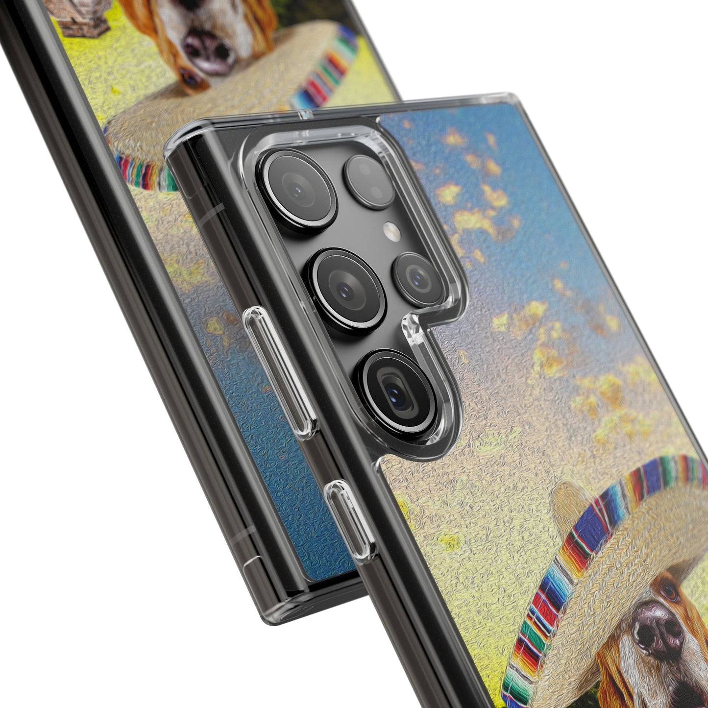 Basset Hound Eating Mexican Cuisine In Mexico - Clear Case