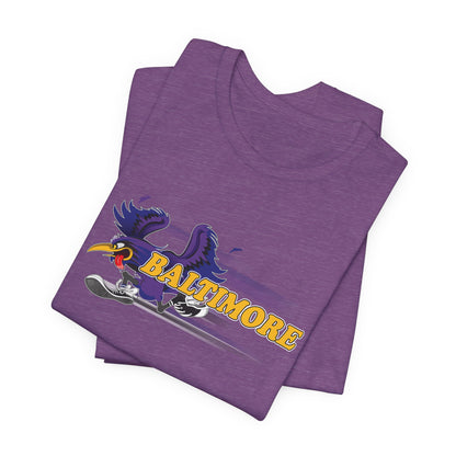 Gas Pump Raven (for Baltimore fans) - Unisex Jersey Short Sleeve Tee