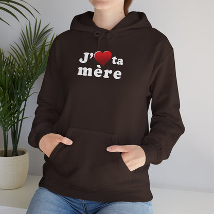 J' ♥ te mère - Unisex Heavy Blend™ Hooded Sweatshirt