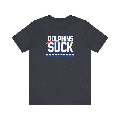 Shiny Mammal Fish Suck (for New England fans) - Unisex Jersey Short Sleeve Tee