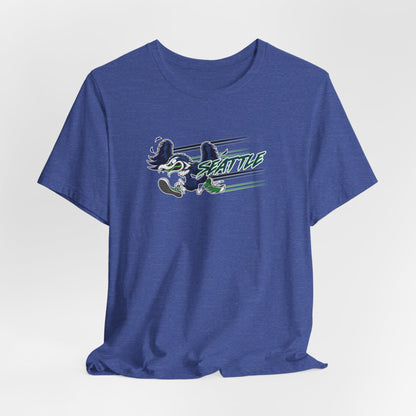 Gas Pump Seahawk (for Seattle fans) - Unisex Jersey Short Sleeve Tee