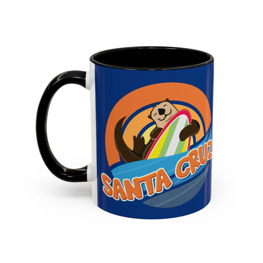 Board Bandit, Santa Cruz, California -  Surfboard Stealing Otter - Accent Coffee Mug – 11/15oz