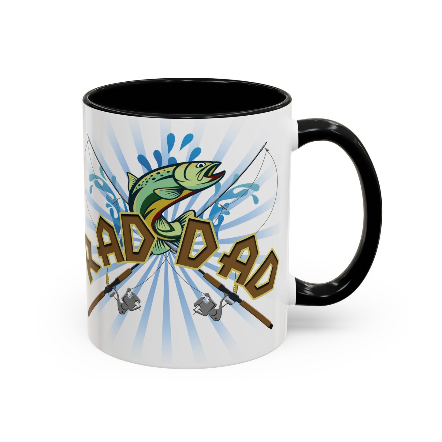 Rad Dad (fishing) - Accent Coffee Mug, 11oz