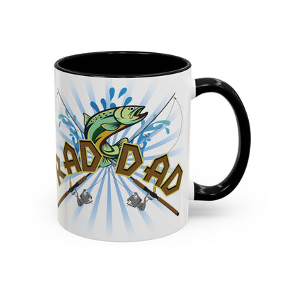 Rad Dad (fishing) - Accent Coffee Mug, 11oz