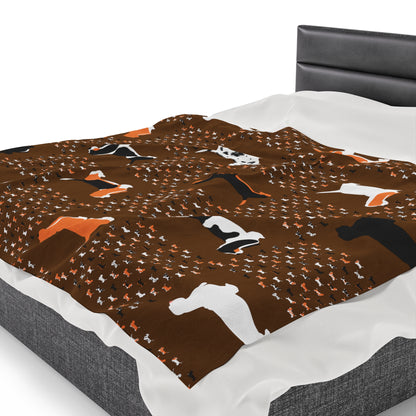Basset Hounds (various coats pattern) - Velveteen Plush Blanket