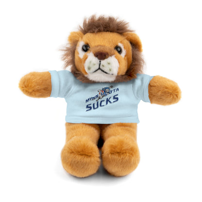 Lion Wearing a Hater Tee — Soft Stuffed Animal Gift