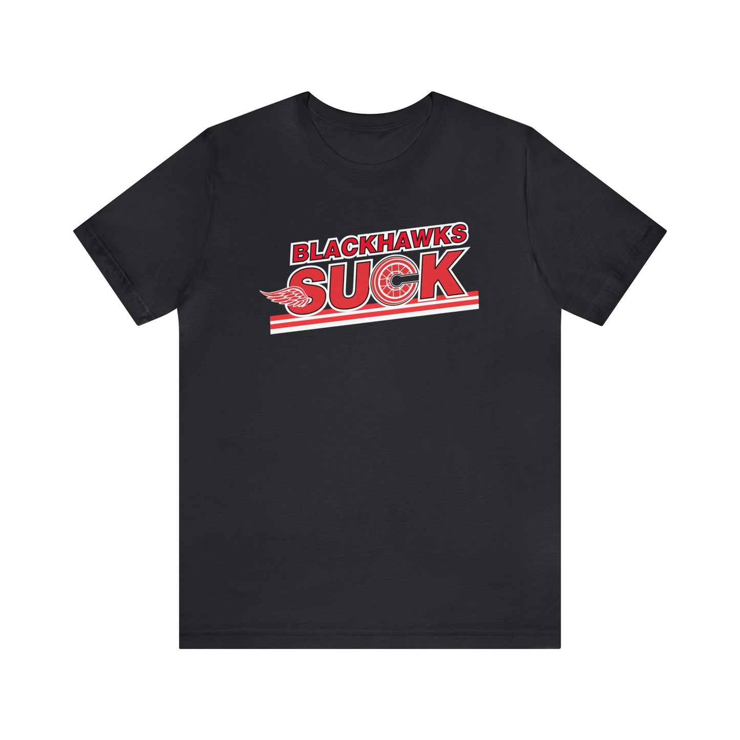 Blacc Howks Suck (for Detroit fans) - Unisex Jersey Short Sleeve Tee
