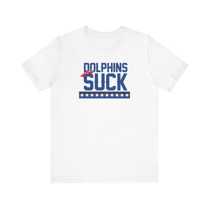 Shiny Mammal Fish Suck (for New England fans) - Unisex Jersey Short Sleeve Tee