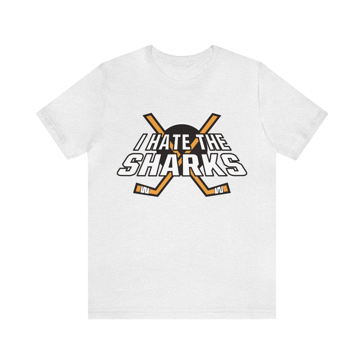 I Hate Sharks (for Ducks fans) - Unisex Jersey Short Sleeve Tee