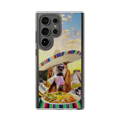 Basset Hound Eating Mexican Cuisine In Mexico - Clear Case