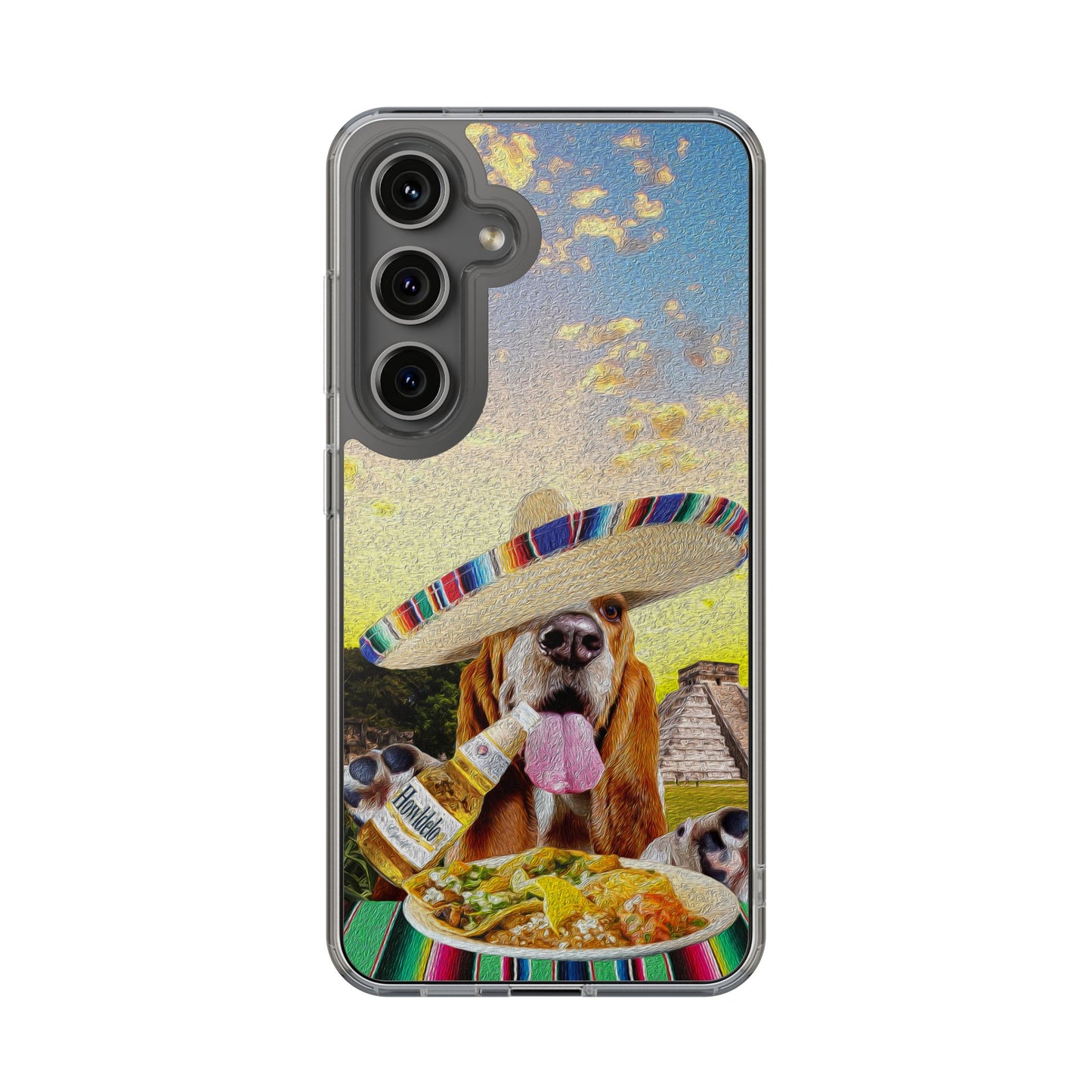 Basset Hound Eating Mexican Cuisine In Mexico - Clear Case