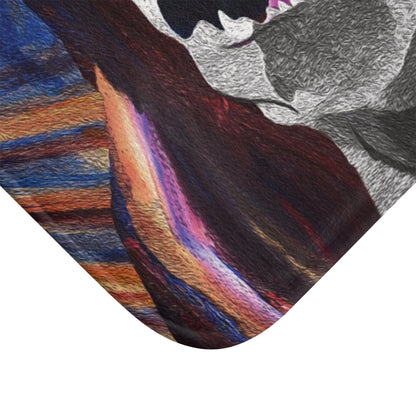 The Howl (The Scream, Basset Hound Parody) - Bath Mat Soft Plush Rug