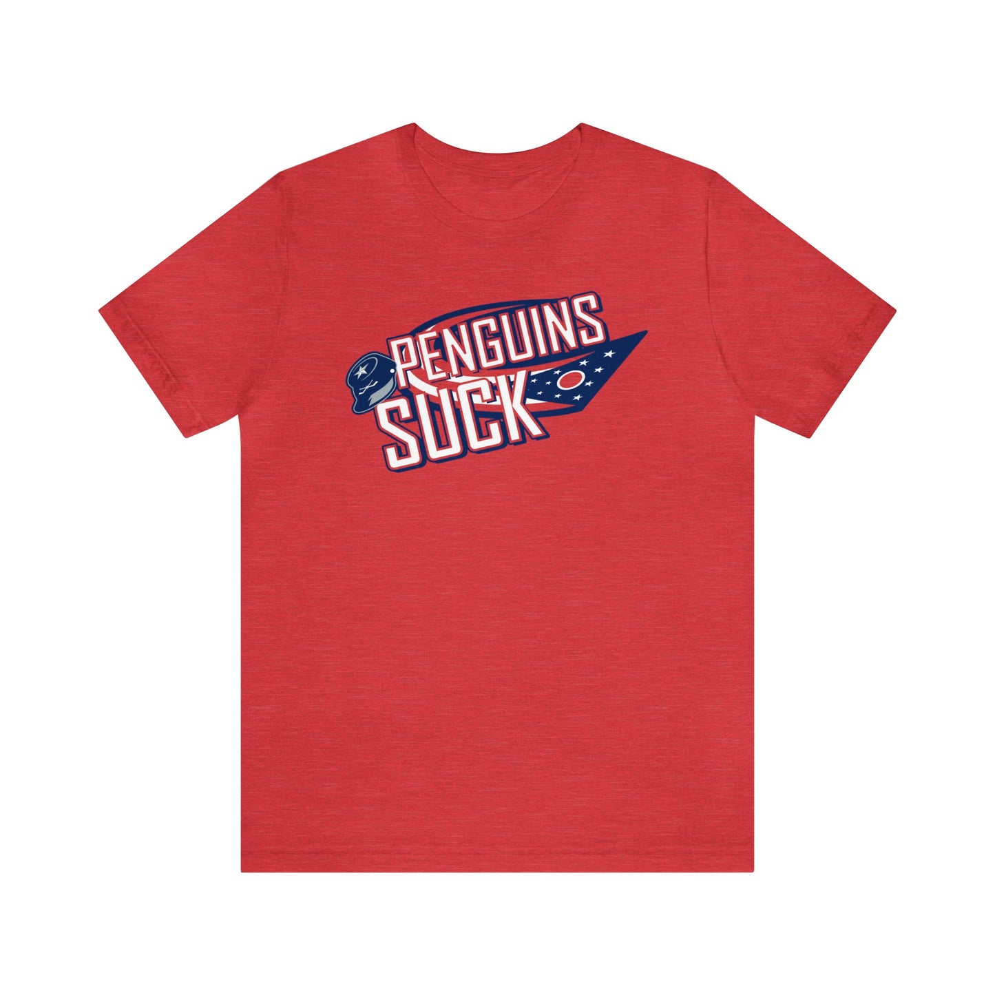 The Penggwins Suck (for Blue Jacket fans) - Unisex Jersey Short Sleeve Tee