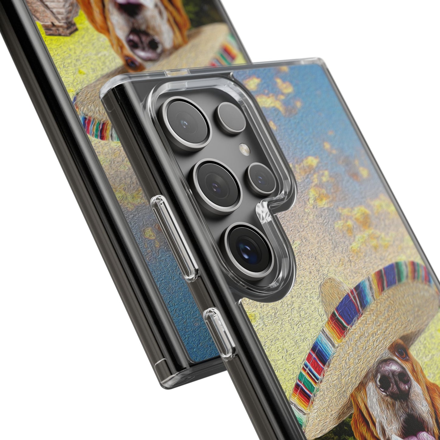 Basset Hound Eating Mexican Cuisine In Mexico - Clear Case
