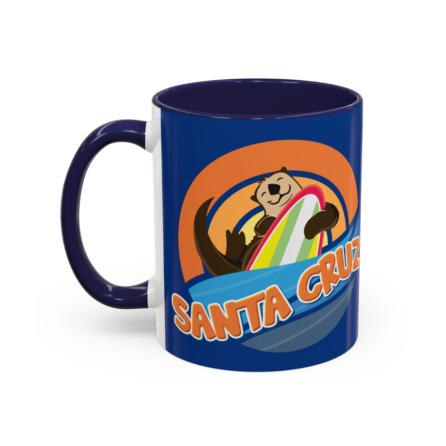 Board Bandit, Santa Cruz, California -  Surfboard Stealing Otter - Accent Coffee Mug – 11/15oz