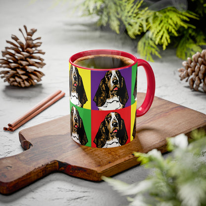 Basset Hound Pop Art - Colorful Coffee Mugs, 11oz