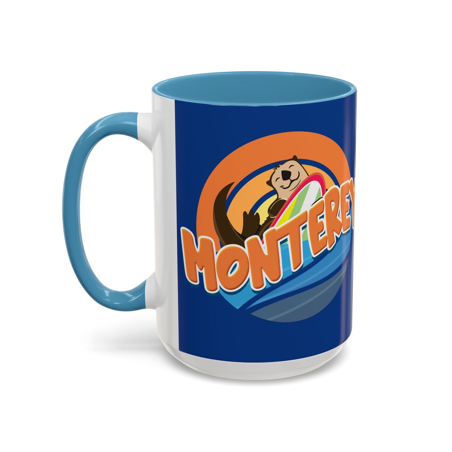 Board Bandit, Monterey, California -  Surfboard Stealing Otter - Accent Coffee Mug – 11/15oz
