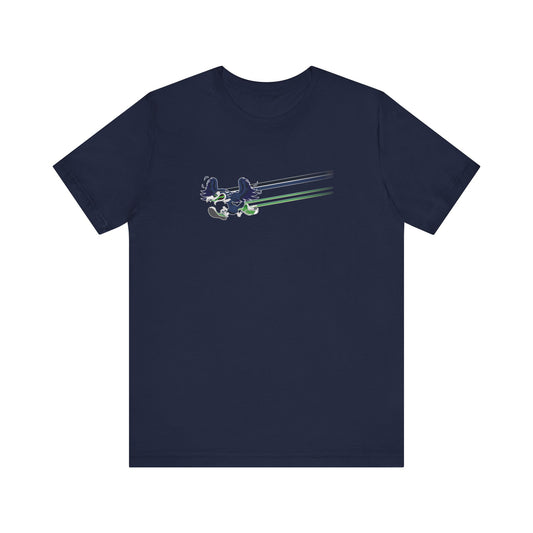 Gas Pump Seahawk Swooshing (for Seattle fans) - Unisex Jersey Short Sleeve Tee