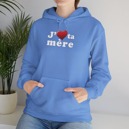 J' ♥ te mère - Unisex Heavy Blend™ Hooded Sweatshirt