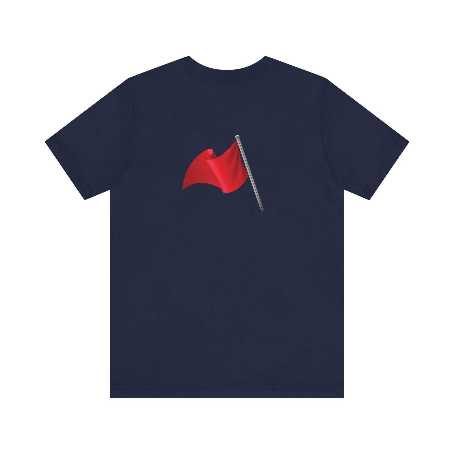 Walking Red Flag (flag front & flag reversed on back)  - Unisex Jersey Short Sleeve Tee