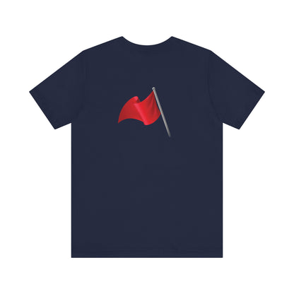 Walking Red Flag (flag front & flag reversed on back)  - Unisex Jersey Short Sleeve Tee